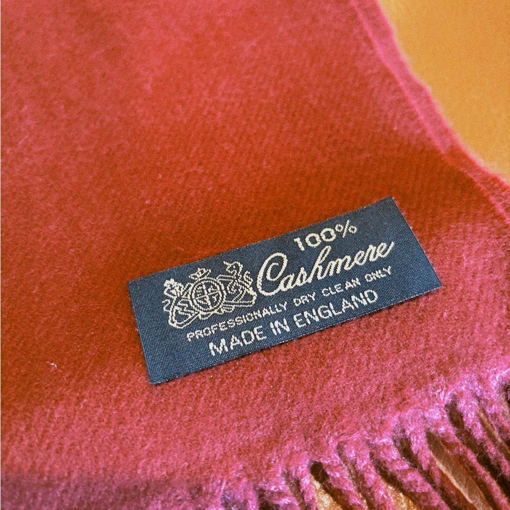 Cashmere Rich Burgundy Scarf